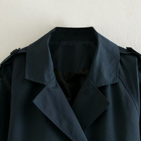 Femmes Printemps Nouvelle Mode Loose Short Style Trench Coat Vintage Long Sleeve Female Chic Overcoat
