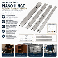 Charnière de piano en acier inoxydable personnalisée, charnière continue en acier inoxydable pour portes de bateaux et armoires – Approvisionnement direct usine