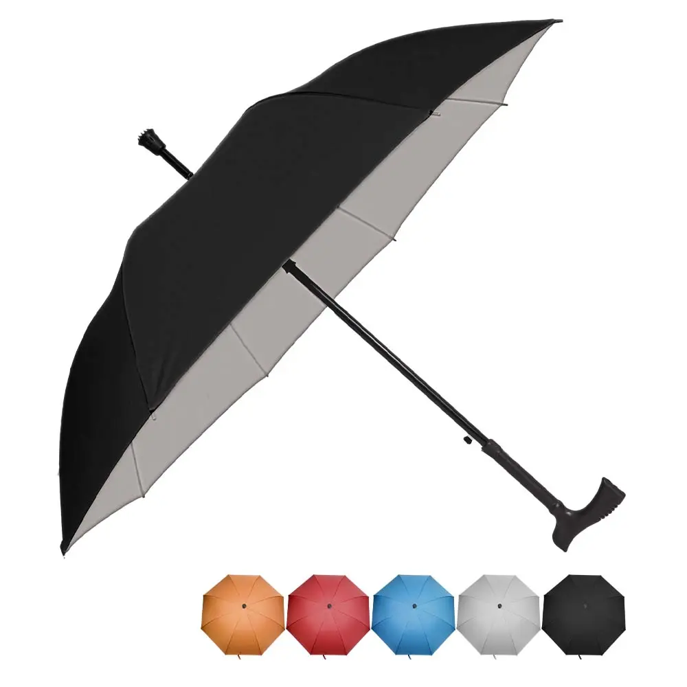 هدية إعلانية مشمسة ممطرة خفيفة الوزن محمولة المشي مظلة مخصصة للمسنين