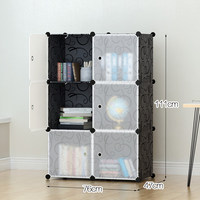 Étagère de rangement moderne et minimaliste pour chambres, unités de location et dortoirs ; étagères en panneaux de plastique assemblées