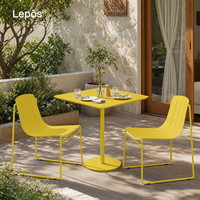 Ensemble de bistrot d'extérieur en aluminium, résistant à la rouille, style minimaliste, pour hôtel, villa, café, extérieur