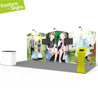 Stand d'exposition modulaire 3x6 m pour salon professionnel, vêtements de sport, avec éclairage LED, structure en aluminium, design de stand d'exposition