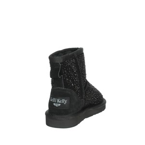 LKhk3770 stivaletti bassi da donna Slip-On tacco alto Chelsea Snow Boots nero stile classico piatto in cotone per l'autunno inverno - Product Image 3