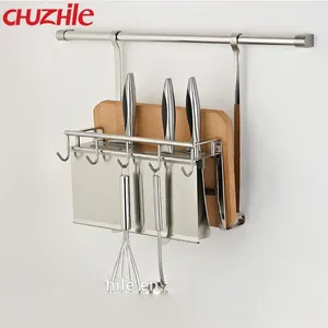 ChuZhiLe fil métallique cuisine polyvalent suspendu support de rangement porte-épices pot porte-couvercle