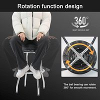Tabouret de bar pivotant chromé de haute qualité avec logo personnalisé, chaise de comptoir moderne en métal rotative à 360 degrés, vente en gros