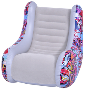 Hot Bán Kích Thước Duy Nhất Graffiti Phong Cách Ghế bành Không Khí Phòng Chờ Sofa Giường <span class=keywords><strong>Inflatable</strong></span> Ghế Sofa - Product Image 3