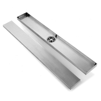 Haute Qualité 2 en 1 Carrelage Insert Moderne Drain De Sol En Acier Inoxydable Invisible Drain Salle De Bains Linéaire Douche Drain CE ISO 9001