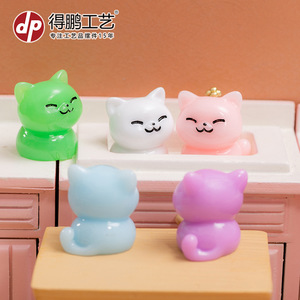 Figurine de chat en résine Dp Craft, mini décoration animale, accessoire de bureau pour la maison - Product Image 4