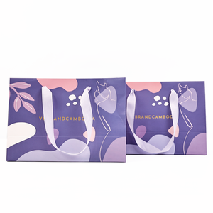 Bolsa de papel con asa de lujo personalizada, venta al por mayor, regalo de compras, bolsas para pequeñas empresas, tienda minorista para ropa, bolsa de papel artística con cinta - Product Image 3