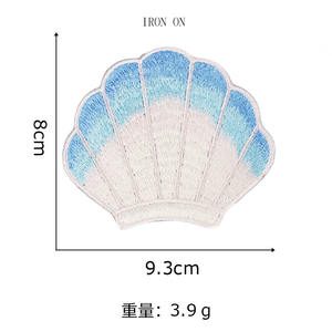 DIY 장식을위한 절묘한 자수 문어 물고기 껍질 인어 패치에 만화 철 - Product Image 2