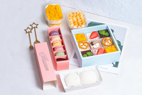 Boîte à dessert de luxe personnalisée, carton alimentaire de qualité supérieure, boîte cadeau de haute qualité, boîte rigide recyclable pour gâteaux et poudrées, taille et logo personnalisés