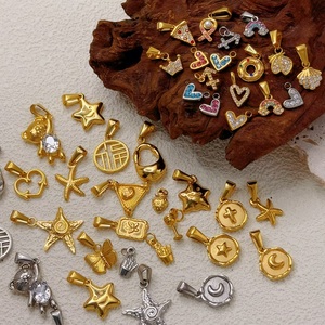 Gioielli impermeabili ciondoli stella del nord ciondoli ipoallergenici all'ingrosso di cristallo cuore portachiavi farfalla per la creazione di gioielli - Product Image 3