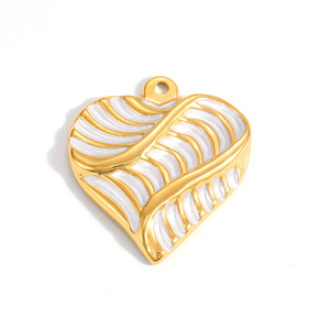 อุปกรณ์ตกแต่งเครื่องประดับชุบสแตนเลส รูปทรงผสมปนกัน เช่น ปีก หัวใจ จี้ขนาดกลาง สำหรับทำสร้อยคอ ชิ้นส่วนประกอบเครื่องประดับ - Product Image 3