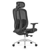 Chaise de bureau ergonomique pivotante réglable en maille intégrale moderne à dossier ouvert pour réunion, travail, visiteurs, invités, managers, patrons, cadres