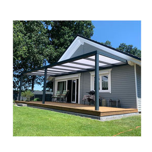 Gazebo imperméable Pergola aluminium extérieur Overkapping carport structure système <span class=keywords><strong>solaire</strong></span> carport pergola - Product Image 3