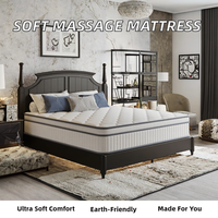 Matelas Orthopédique Moderne Confortable et Écologique en Tissu Tricoté, Taille King/Queen, avec Sommier en Gel Solide et Matelas à Ressorts Ensachés en Latex