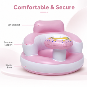 Seduta gonfiabile moderna per neonati con pompa ad aria integrata, vassoio <span class=keywords><strong>a</strong></span> cuore rosa, poltroncina per imparare <span class=keywords><strong>a</strong></span> sedersi, allattamento, camera da letto, soggiorno - Product Image 1