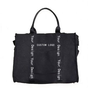 Custom Heavy Duty Canvas Tool <b>Bag</b> Industrial Grade Multi-Functional Tote Button Zipper Closure Large Protective Bottom <b>Studs</b> <b>Bag</b> - Product Image 2