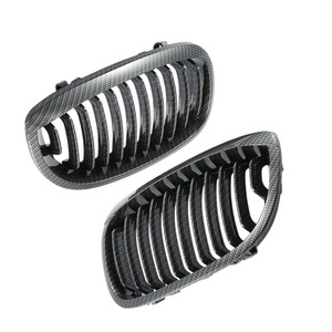Parrilla delantera de fibra de carbono de una sola línea para BMW E46, actualización de parachoques para modelos 2003-2005 - Product Image 1