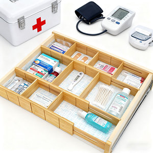 Tre Gỗ Có Thể Điều Chỉnh Tùy Chỉnh Ngăn Kéo Tổ Chức Bộ Chia Mở Rộng Đồ Dùng Tổ Chức Máy Tách Cho Nhà Bếp - Product Image 6