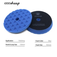 1000Sheep Disque de polissage conique en mousse bleu extra fin de 6 pouces, personnalisé OEM, pour polisseuse de carrosserie automobile avec garantie de 3 ans