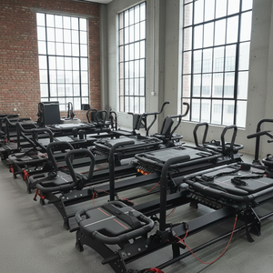 2026 EVO <span class=keywords><strong>Mega</strong></span> Former Professionnel Classique Noir, Lit <span class=keywords><strong>de</strong></span> Pilates Réglable en Aluminium, Megaformer, Miniformer, Reformers <span class=keywords><strong>de</strong></span> Pilates - Product Image 6