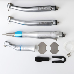 Dental Handpiece <b>Set</b> High Speed Low Speed Air Turbine With Water <b>Spray</b> For Dental Use Silver Color CE Certified - Product Image 2