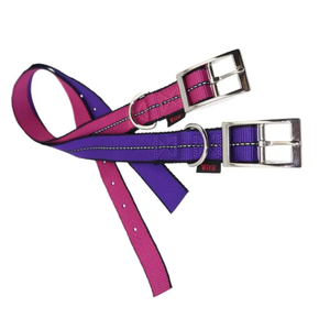 Fabricant taïwanais Vente en gros Colliers classiques pour chiens de compagnie Motif solide Réfléchissant Sécurité réglable et sangle en nylon durable - Product Image 2