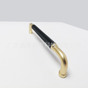 Aluminum Bar Cabinet Handle Black Gold Finish Durable <b>Wardrobe</b> <b>Hardware</b> Contemporary Design 8016 - Product Image 3