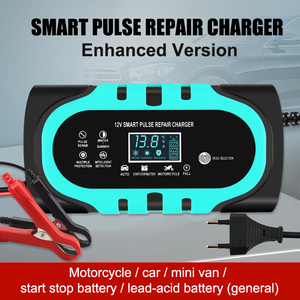 Pantalla LCD <span class=keywords><strong>6V</strong></span> 12V 10A motocicleta coche AGM Gel <span class=keywords><strong>cargador</strong></span> de batería <span class=keywords><strong>6V</strong></span> 12V <span class=keywords><strong>12ah</strong></span>-200ah <span class=keywords><strong>cargador</strong></span> de batería de plomo ácido con carcasa de ABS - Product Image 2