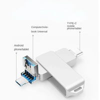 Unidad Flash USB 3 en 1OTG de alta velocidad de alta calidad USB 3,0 128GB 256GB 512GB para teléfono móvil tipo C Pen Drive para teléfono inteligente