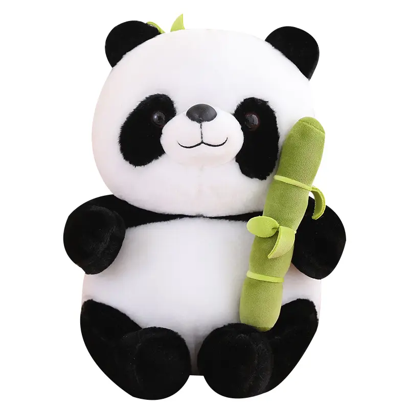 Boneca panda bonito brinquedo pelúcia simulação boneca panda vermelho abraço dormindo boneca presente menina