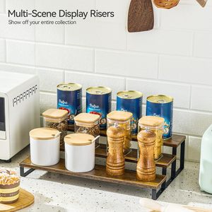 Stile Vintage portaspezie marrone <span class=keywords><strong>cucina</strong></span> in legno portaspezie Display montante per feste organizzatore di condimenti - Product Image 6