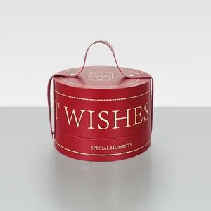 Emballage en carton rigide, boîte cadeau cylindrique portable, personnalisable selon la demande - Product Image 3