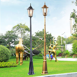 欧式复古庭院灯社区别墅花园防锈街杆户外防水带单发光二极管头 - Product Image 4