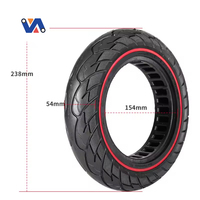 Neumático Sólido Rojo 10X2.125 con Anillo Rojo para Xiaomi M365/PRO/PRO2/1S Kukirin M4/M4 Pro Kukirin G2 Max Scooter, Disponible en la UE a Bajo Costo