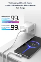 Pour Xiaomi 120W chargeur rapide 3A charge rapide Ultra Lite USB type C câble de téléphone tresse TPE pour Redmi Note 12 Pro accessoires