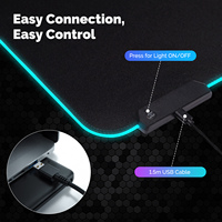Tuya Smart Home WiFi Smart LED tapis de souris RGBIC 16 millions de couleurs lumière bricolage tapis de bureau tapis étanche pour ordinateur de jeu PC