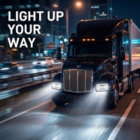 Phare LED carré YD 4X6 pour voiture, lumière blanche DRL, clignotant ambre, faisceau haut/bas scellé, remplacement pour Ford Truck Offroad