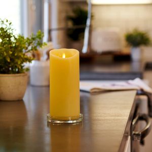 Bougie électrique LED en cire véritable avec mèche mobile sans flamme pour la décoration intérieure, idéale pour les centres de table de mariage, motif pilier - Product Image 6