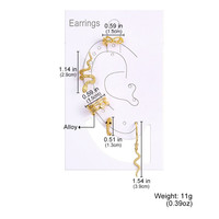 Pendientes de Clip con Perlas y Geometría Serpentina para Mujer, Pendientes de Aro con Forma de Serpiente Tridimensional, Joyería Femenina