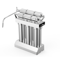 Filtre à eau sous-évier 5 étapes en acier inoxydable 304, purificateur à ultrafiltration domestique autonettoyant, débit de 75 GPD, manuel
