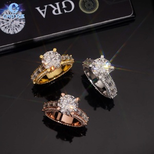 Anillo de banda de moissanita VVS con incrustaciones completas, chapado en oro, de plata de ley 925 maciza, joyería hip hop - Product Image 4