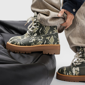 Botas de Camuflaje de <span class=keywords><strong>Moda</strong></span> para Hombre, Estilo Urbano, Hip Hop, con Cordones, Suela Gruesa, Estilo Sneaker - Product Image 4