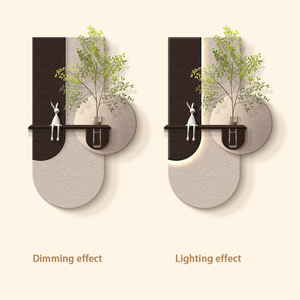 <span class=keywords><strong>Peinture</strong></span> décorative LED lumineuse style crème, art tridimensionnel en grès sablé à la main pour la décoration intérieure - Product Image 6