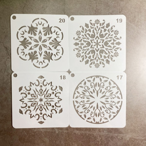 <span class=keywords><strong>Pochoir</strong></span> en <span class=keywords><strong>plastique</strong></span> PP écologique OEM pour peinture Jeu de pochoirs de dessin Mandala pour enfants Pochoirs de <span class=keywords><strong>Noël</strong></span> pour mur - Product Image 3