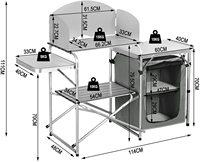 Armoire de camping pliable Cuisine de camping Meubles de camping en plein air
