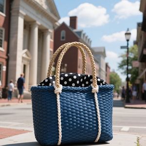 Handmade Woven Straw Tote Shopping <b>Bag</b> - <b>Large</b> Capacity Crossbody, Minimalist Summer <b>Beach</b> Handheld Purse - Product Image 6