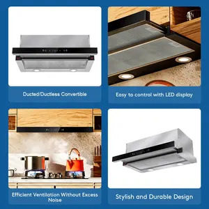 <span class=keywords><strong>Campana</strong></span> <span class=keywords><strong>Extractora</strong></span> Eléctrica Telescópica de Acero Galvanizado para Cocina, con Succión de Aire Descendente, Bajo Nivel de Ruido, para Hotel - Product Image 5