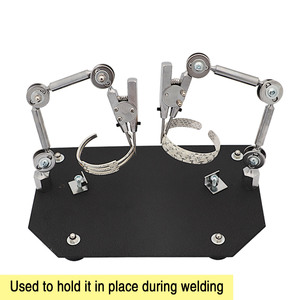 Support de soudage de précision Auble en acier inoxydable à trois doigts, pince à <span class=keywords><strong>fer</strong></span> à <span class=keywords><strong>souder</strong></span> double tête stable et réglable - Product Image 6